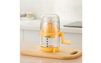 Compact Manual Juicer with Dust Cover Countertop Hand-Crank Juicer for Kitchen, Home, Small Areas