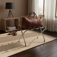 Stainless Steel Luggage Rack Foldable Stainless Steel Luggage Stand Long-Lasting