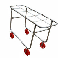 Hand-Push Transport Hand Truck Metal Cylindrical Frame Four-Wheel Hand Truck