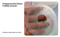 Pleated Ribbon Rosette Maker Reusable Circular Ribbon Pleating Template Rosette Making Guide Plate for Crafters, Scrapbooking