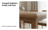 7 Pieces 6 Person Dining Table Set Minimalist Design Dining Table and Chairs Set Sturdy Construction for Interior Designers, Restaurant Owners