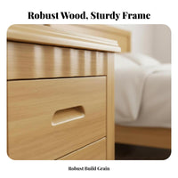 secure latching Nightstand Modern Minimalist Design 2-Drawer End Table with secure latch