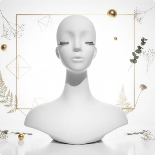 Mannequin Head with Shoulders Luxury Look Display Head with Shoulders Smooth Finish Jewelry Display Bust for Shop Window, Photo Photography