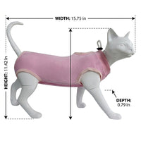 Pet Recovery Suit and Spay Neuter Suit for Dogs, Angled Neckline Elastic Dog Jumpsuit, Sleeveless Polyester Post Surgery Clothes to Prevent Licking