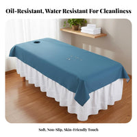 Skin-Friendly Oil-Proof Beauty Salon Bed Cover Long-Lasting Waterproof Massage Table Cover Soft Feel for Estheticians, Home Users, Spas