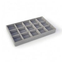 Slimline Jewelry Display Tray Stackable Velvet Jewelry Tray Safeguarding Sturdy for Collectors, Showcases