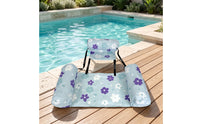 Lightweight Pool Lounger with Cloth Cover Foldable Inflatable Water Lounge Chair Compact Furniture Comfortable for Adults