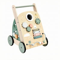 Wooden Baby Push Stroller Develops Movement Skills Toddler Learning Vehicle
