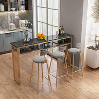 Counter Height Bar Table Modern Minimalist Design High Top Dining Table Space-Saving Home Furniture for Homeowners, Renters, Balcony, Eatery, Entryway