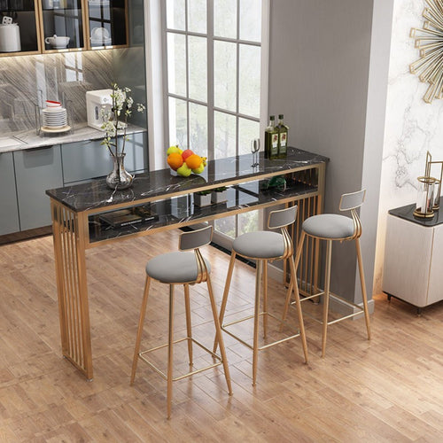 Counter Height Bar Table Modern Minimalist Design High Top Dining Table Space-Saving Home Furniture for Homeowners, Renters, Balcony, Eatery, Entryway