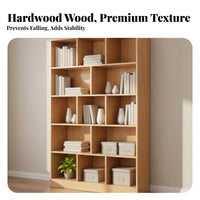Freestanding Bookcase Large Capacity Freestanding Bookcase with Legs Sturdy Structure Multi-Compartment Bookshelf for Homeowners, Living Room, Bedroom