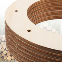 Wooden Wreath Hoop: A Lightweight yet Sturdy DIY Frame for Crafting Exquisite Wreaths. Ideal for Crafting Projects and Weddings, These Unfinished Wooden Craft Hoops Offer Effortless Elegance.