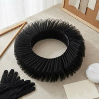 Ruffle Neck Handmade Pleated Lace Vintage Style Costume Accessory for Entertainers