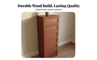 Fully Assembled Solid Wood Drawer Chest Sturdy Construction Vintage Design Storage Cabinet Heavy Duty Multi-Drawer Storage Cabinet Farmhouse Design for Homeowners, Apartment Dwellers, Families, Bedroom, Hallway