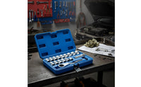17 Pieces Pass-Through Socket Set Works on Damaged Fasteners for DIY Enthusiasts