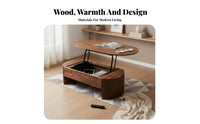 Nordic Design Lift-Top Coffee Table Multi-Functional Lift-Top Storage Table Space-Saving Living Room Furnishing Multipurpose Use for Apartment Dwellers, Telecommute Workers, Homeowners, Small Areas, Home Office, Lounge Area