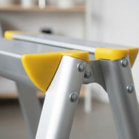 Aluminum Step Ladder Compact Single Step Tripod Base Stool Lightweight Small Portable Footstool for Kitchen, Closet, Garage