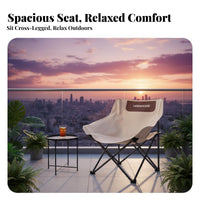 Foldable Folding Moon Chair Lightweight Backpacking Chair Compact Portable Seat Quick Setup for Art Students, Backpackers, Fishing, Outdoors, Picnics, Hiking