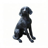 Labrador Sculpture Detailed Coat Texture Sitting Dog Figurine Decorative Garden Decoration for Home
