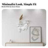 Bowknot Wall Shelf Space Saving Ornate Resin Wall Bracket Easy to Hang for Women