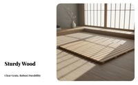 Foldable Design Wooden Slat Set Moisture-Resistant foldable Slat Foundation Breathable Mattress Support Prevents Sagging for Apartment Dwellers, Homeowners, Students, On Floor, Guest Room