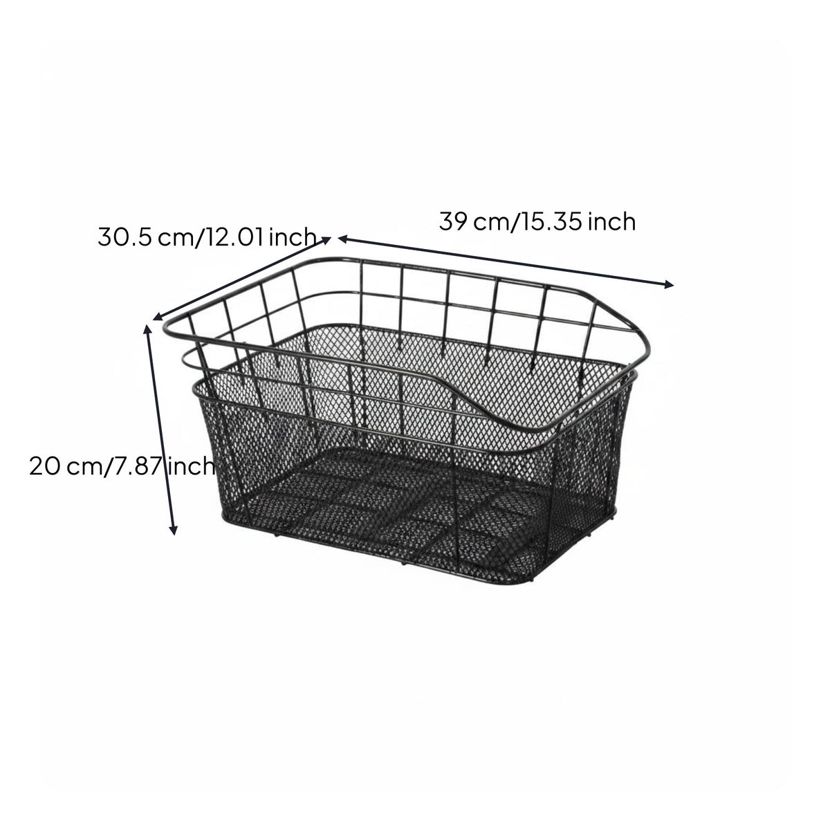 Rear Bike Basket Thickened Frame Transport Gear Anti for Delivery