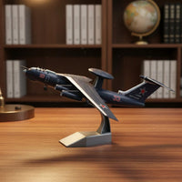 Beriev A-50U Model Alloy Build A-50U Scale Model Detailed Paint Display Figurine for Collectors, Shelf, Cabinet