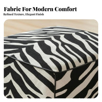 Light Luxury Design Cylindrical equine-stripePrint Stool Multi-Functional Padded Footrest goldenen finish Base Ottoman Sturdy Construction for residents, Interior Designers, onice Workers, Living Room, Entryway, Bedroom, Under Desk