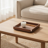 Walnut Wood Tea Evaluation Tray Smooth Tea Tray with Pouring Opening Polished Sturdy