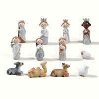 Classic Design Resin Nativity Scene Meaningful Gift Nativity Scene Set Detailed Craftsmanship Jesus Birth Figurine Collection Collectible Figurines for Mantelpiece, Church
