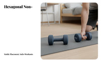 2 Pieces 5kg Hexagonal Dumbbell long-lasting Hand Weight space-saving for Beginners, Women