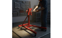 Die-Cast Model Engine Stand 1/10 Scale Miniature Engine Stand Self-Assembly Space-Saving for Hobbyists, Collectors, Dioramas, Workbenches