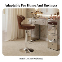 Adjustable Pedestal Stool with Back Sturdy Base Bar Chair Easy to Clean for Cafe