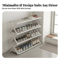 Installationno Assembly Required-Assembly Multi-Tier Shoe Rack Space-Saving Collapsible X-Shaped Frame Shelf Easy to Assemble Footwear Organizer No-Assemblystanding for Apartment Dwellers, Families, Homeowners, Entryway, Hallway, Bedroom, Dorm Room