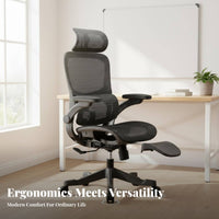 Highspine-Support Ergonomic Chair Adjustable Support Highspine-Support Mesh Chair with Headrest Reclining Spinerest Continuous