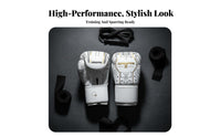 Microfiber Leather Boxing Gloves Wrist Support Muay Thai Gloves Long-Lasting Combat Sports Gear Shock Absorbing for Women, Adults, Professionals, Sparring, Kickboxing