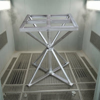 Spray Painting Table Steel Rotating Worktable Heavy-Duty Turntable with Metal Lattice Surface for Hobbyists, Studios