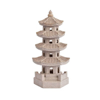 Structure Lantern with Solar Light Stone-Look Pagoda Lantern with Solar Light