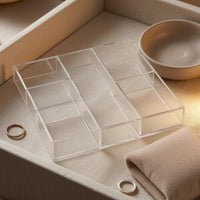 Acrylic Drawer Box Transparent Adjustable Divider Box Scratch-Resistant Compartment Tray for Surface