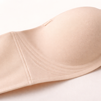 Strapless Bras for Women with Underwire Push Up Support for Large Bust, Invisible Backless with Molded Cups for Dress