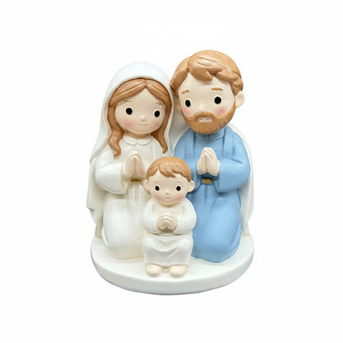 Resin Holy Family Ornament Hand Painted Home Decoration Handmade for Indoor