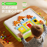 立体蘑菇钉插插乐创意拼图益智早教专注力提升训练diy套装玩具
