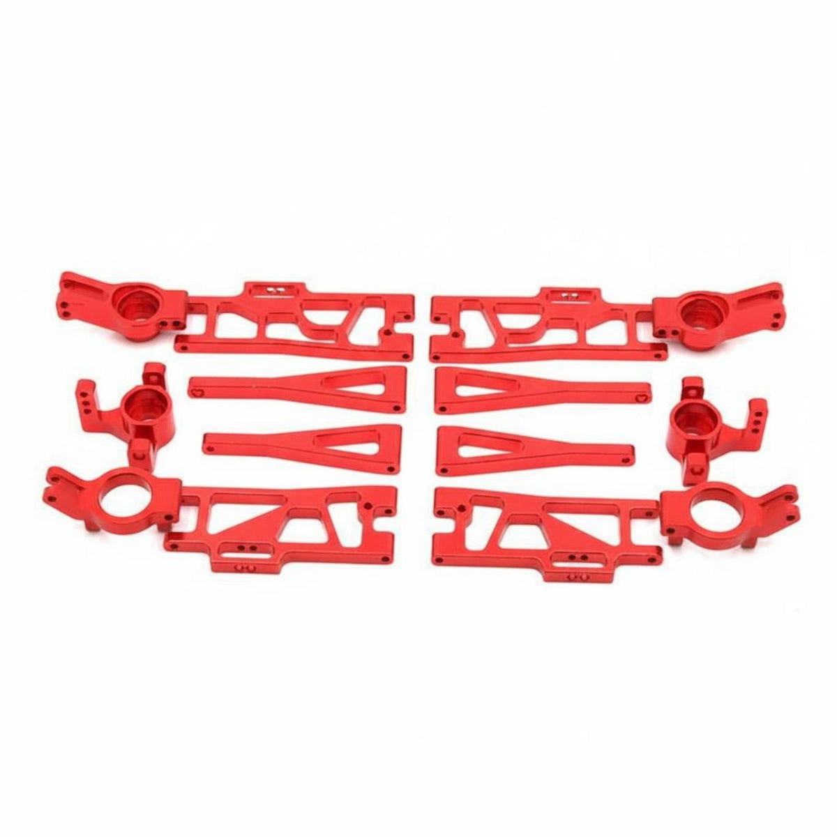 14 Pieces Aluminum RC Car and Sturdy Metal Shock Absorption Arm Set Lightweight Steering Joint C Hub Kit for Rough-Terrain
