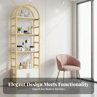 Cosmetic Display Rack Large Capacity Multi-Tier Etagere Versatile Use Arched Display Shelf for Cosmetic Experts, Retailers, Retail Store, Boutique
