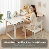 Home Office Desk Versatile Use Modern Computer Desk Wide Desktop Basic Home Office Table for Students, Professionals, Bedroom, Study Room