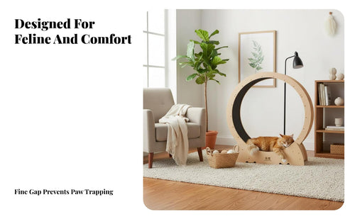 Sturdy Design feline jogning Wheel sturdy Construction feline Exercise Wheel Pawgentle Surface Pet Treadmill Reduces Boredom for Indoors, Living Room, Home