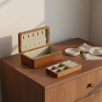 Double Layer Jewelry Box Velvet Velvet-Lined Storage Scratch Protection