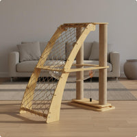 Wooden Cat Perch enduranceResistant Sisal Feline Furniture No Shedding