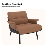 Semi-Circularrear Armchair Italian Inspired Design Accent Chair designer-inspired Plush Cushioning for Adults