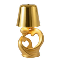 Heart Shaped Table Lamp Compact Sculptural Table Light Adjustable Night Light for Bedside, Bedroom, Desktop